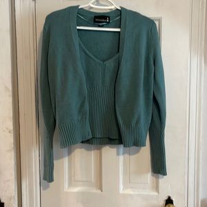 Cardigan Tank Sweater Set